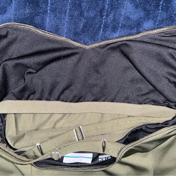 Columbia Olive Green Omni Wick Dress Bra Built In Activewear Sports Medium - Picture 4 of 5